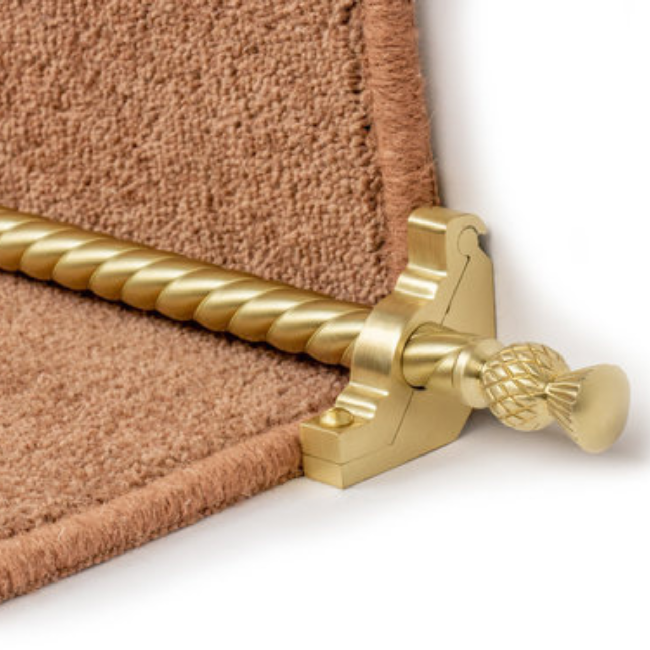 Traproede stairrods satin brass arran spira