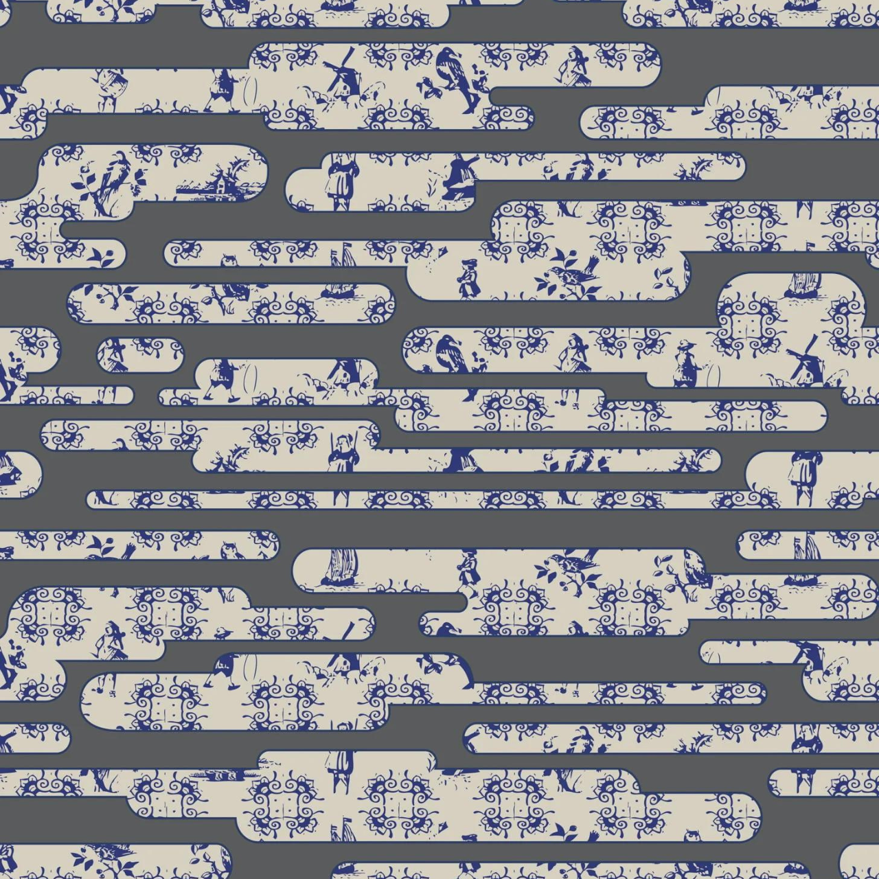 Traploper Moooi Carpets Dutch Sky Grey by Edward van Vliet
