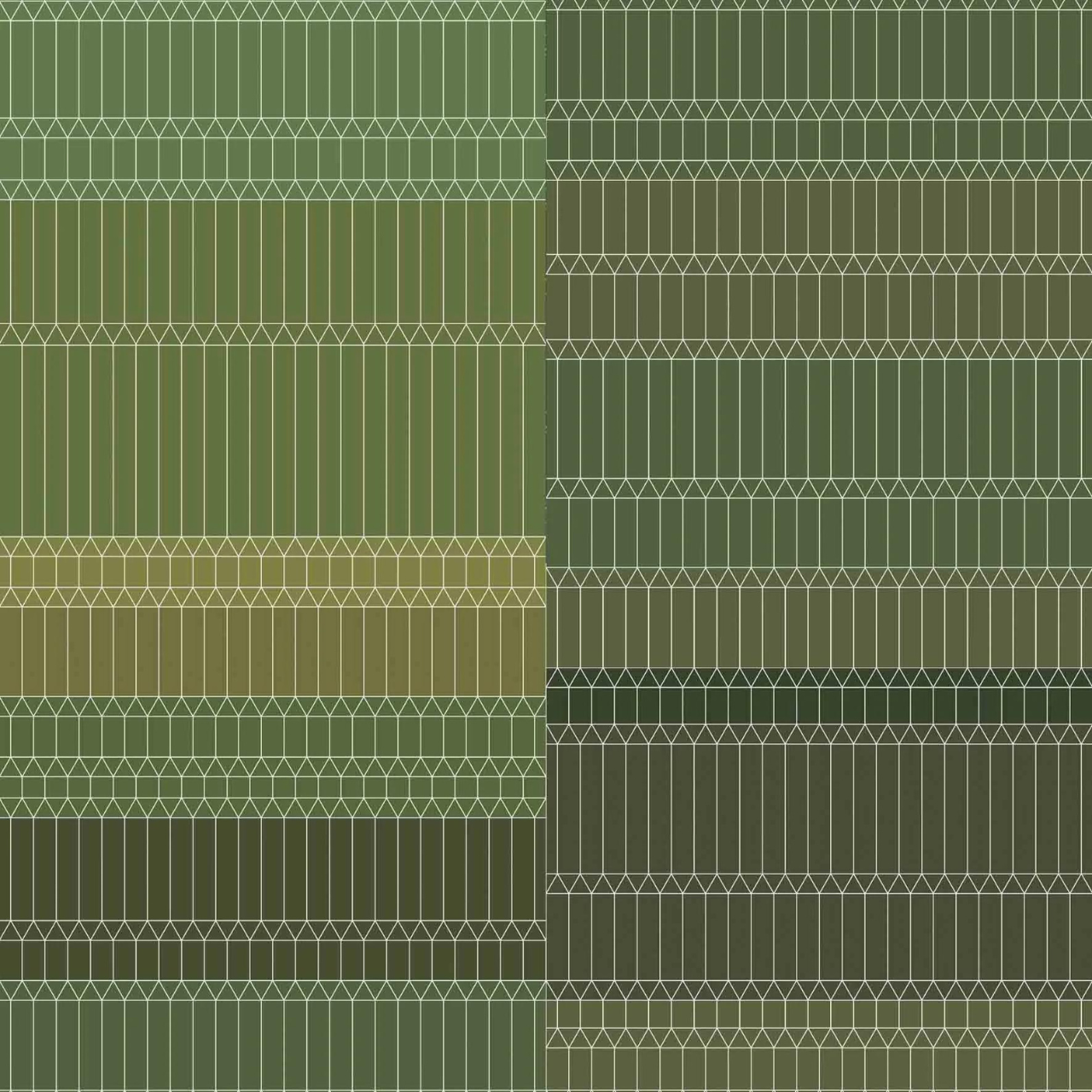 Traploper Moooi Carpets Zigzag Green by Edward van Vliet