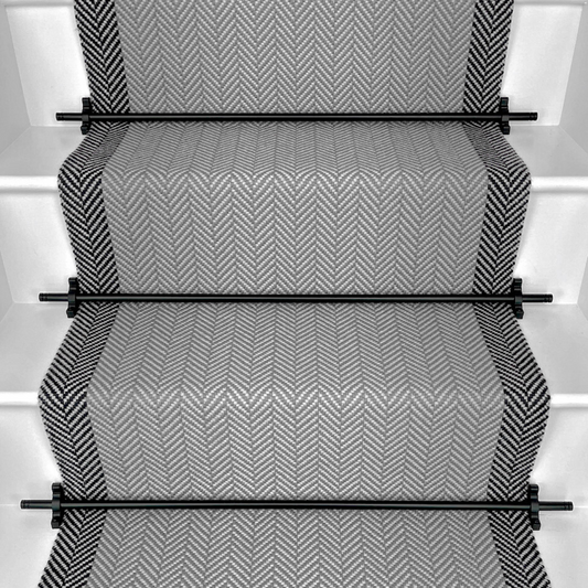 Traploper Off the Loom Felton Border - Seal Grey