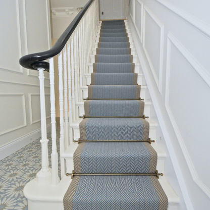 Traploper Off the Loom Felton Border - Marlin Blue