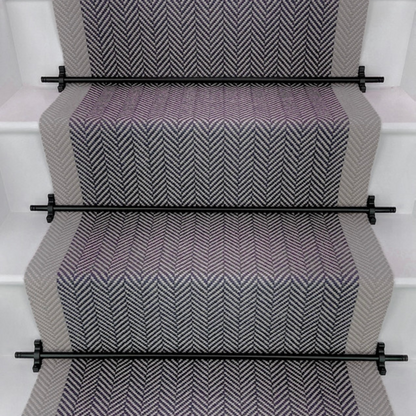 Traploper Off the Loom Felton Border - Blueberry