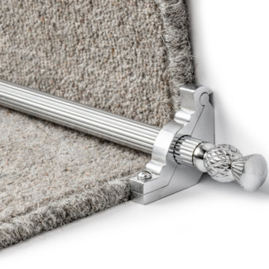 Traproede brushed chrome arran reeded