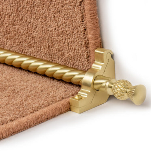 Traproede stairrods satin brass arran spira