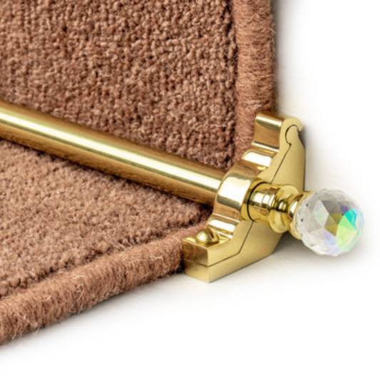 Traproede brass crystal plain rainbow