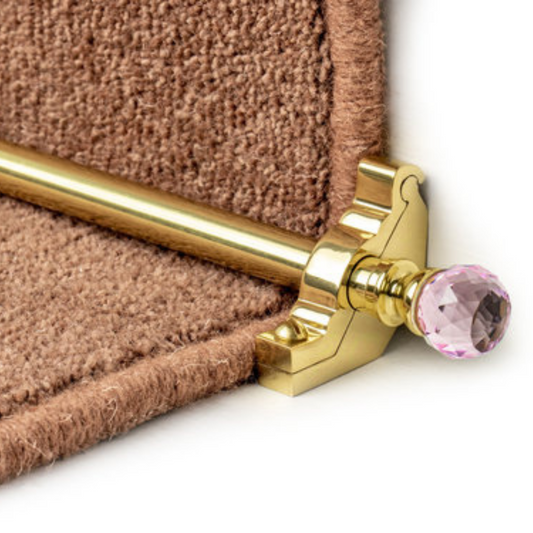 Traproede brass crystal plain rose