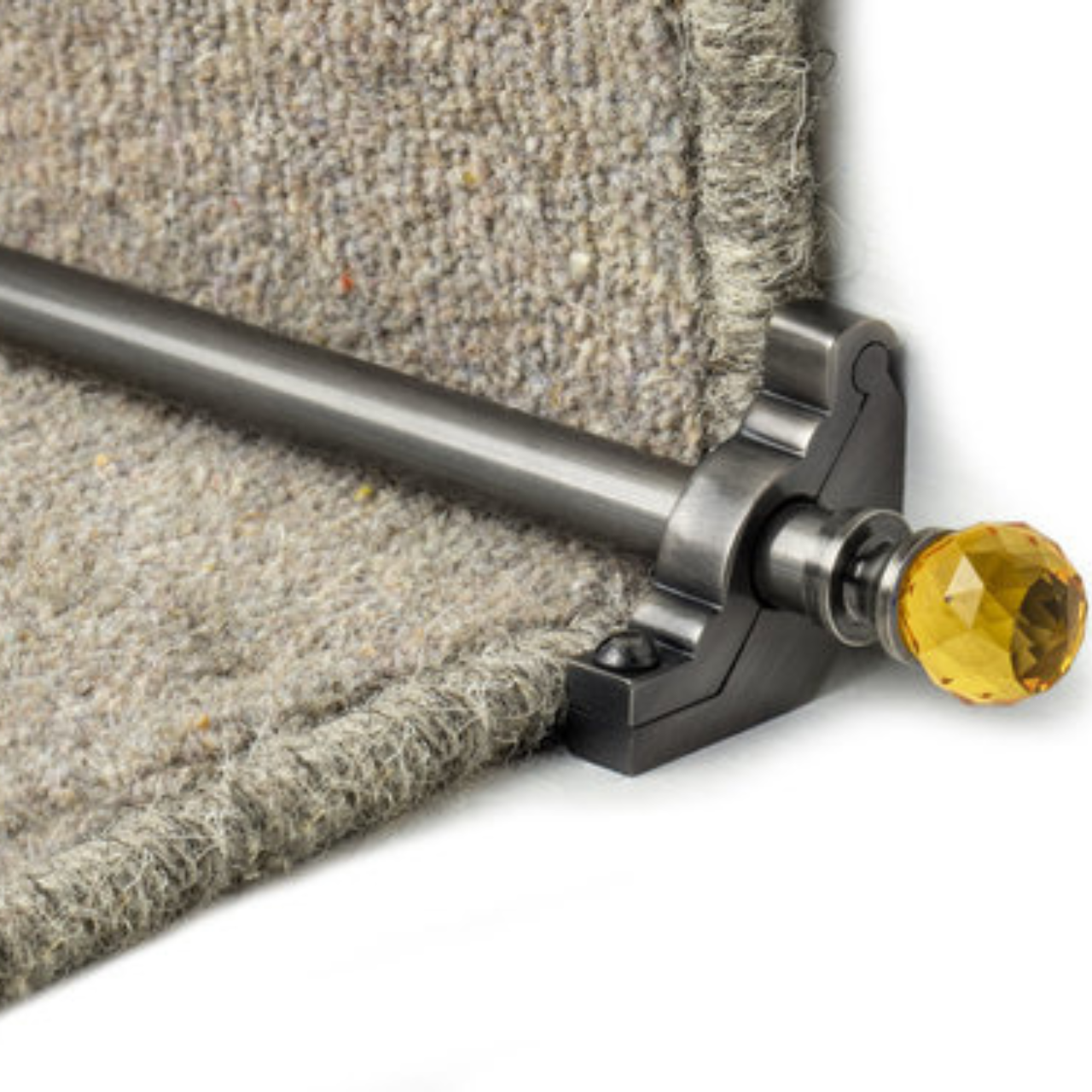 Traproede pewter crystal plain amber