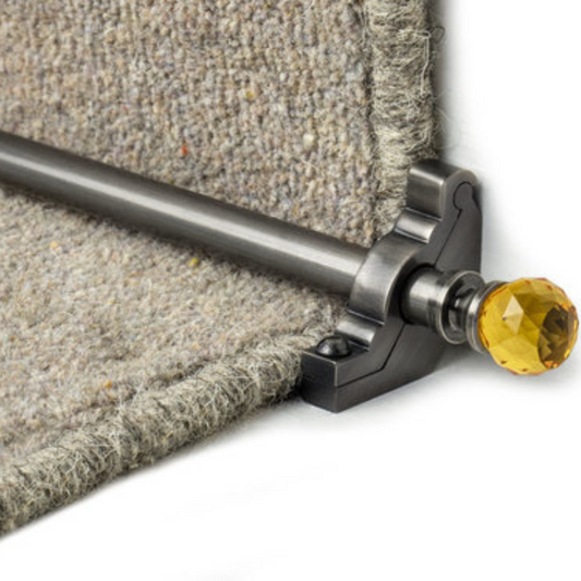 Traproede pewter crystal plain amber