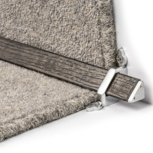 Traproede brushed chrome wooden tudor