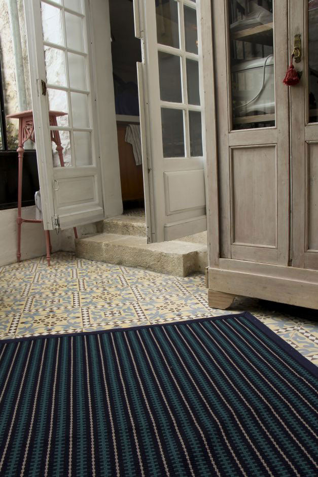 Traploper Hartley & Tissier Stripes Frances 02 Teal